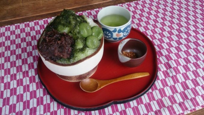 かぶせ茶カフェのかぶせ茶氷