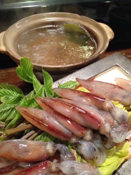 生ホタルイカのしゃぶしゃぶ